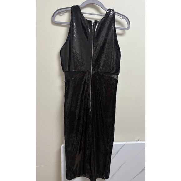 Bardot Black Sequin Bodycon Cocktail Dress | Size 6 Small | NYE Party Glam - Picture 3 of 7